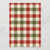 Het Dorp Kerst Gingham Baby Shower Kaart (Achterkant)