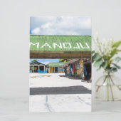 Het dorp Mano Juan in Saona Domenican Briefpapier (Staand voorkant)