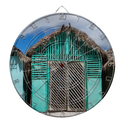 Het dorp Mano Juan in Saona Domenican Dartbord (Voorkant)