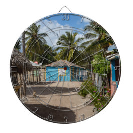 Het dorp Mano Juan in Saona Domenican Dartbord