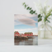 Het dorp Noorwegen Lofoten Vist Briefkaart (Staand voorkant)