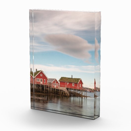 Het dorp Noorwegen Lofoten Vist Fotoblokken (Rechts)