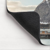 Het dorp Noorwegen Lofoten Vist Muismat (Hoek)