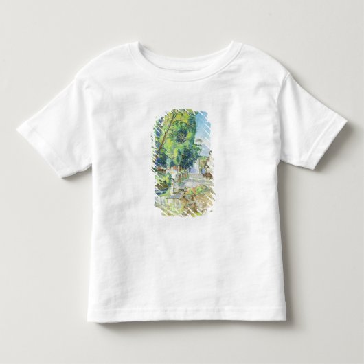 Het dorp (pastel op papier) kinder shirts (Voorkant)