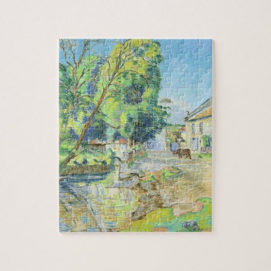 Het dorp (pastel op papier) legpuzzel (Verticaal)