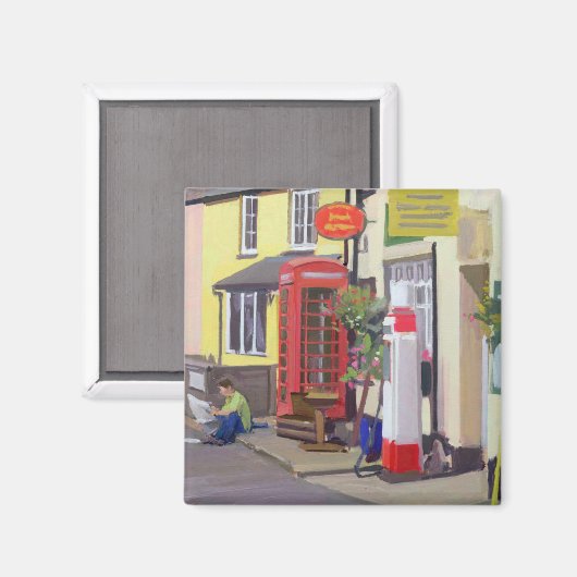 Het dorp Post Kantoor Magneet (Voorkant / Achterkant)