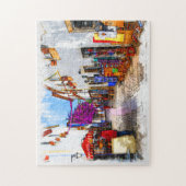 Het dorp Real Portugal — Obidos Castled Legpuzzel (Verticaal)