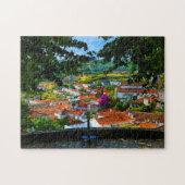 Het dorp Real Portugal — Obidos Castled Legpuzzel (Horizontaal)