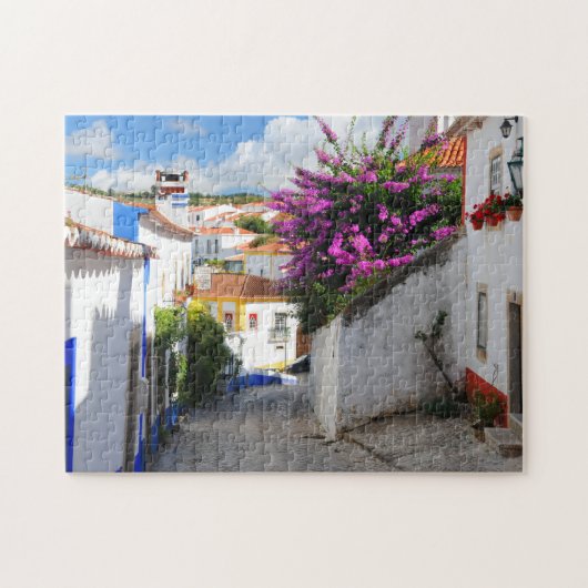 Het dorp Real Portugal — Obidos Castled Legpuzzel (Horizontaal)