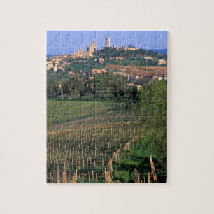 Het dorp San Gimignano ligt in de glooiende Legpuzzel