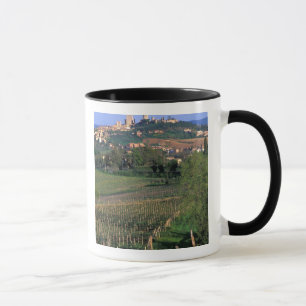Het dorp San Gimignano ligt in de glooiende Mok