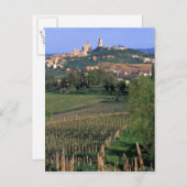 Het dorp San Gimignano zit in het rolrooster Briefkaart (Voorkant / Achterkant)