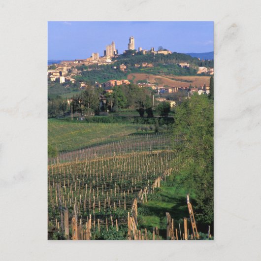Het dorp San Gimignano zit in het rolrooster Briefkaart (Voorkant)