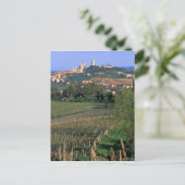 Het dorp San Gimignano zit in het rolrooster Briefkaart (Staand voorkant)