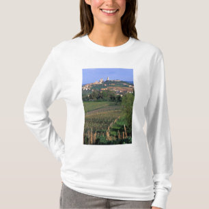Het dorp San Gimignano zit in het rolrooster T-shirt