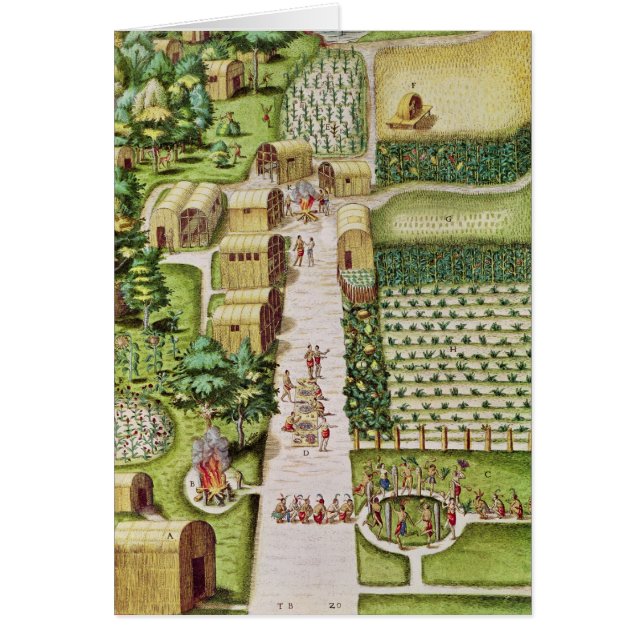 Het dorp Secoton (Voorkant)