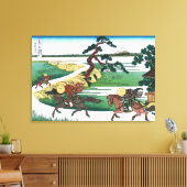 Het dorp Sekiya op de Sumida Canvas Afdruk (Insitu (Woonkamer))