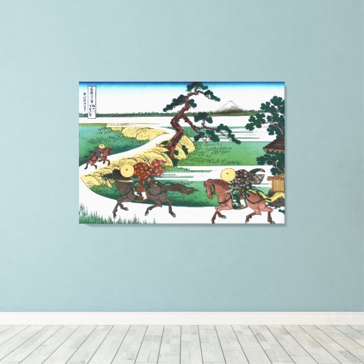 Het dorp Sekiya op de Sumida Canvas Afdruk (Insitu (Houten vloer))