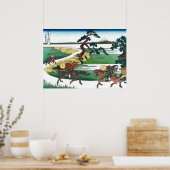 Het dorp Sekiya op de Sumida Poster (Keuken)