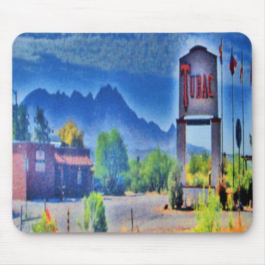 Het dorp, Tubac, Arizona mousepad Muismat (Voorkant)