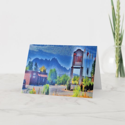 Het dorp, Tubac, het wenskaart van Arizona Kaart (Voorkant)