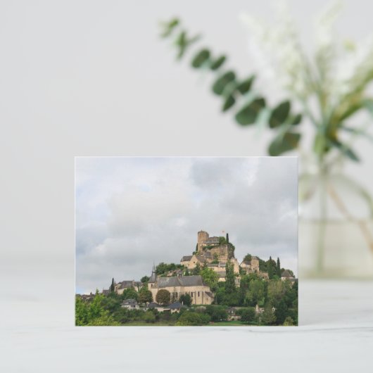 Het dorp Turenne in Frankrijk Briefkaart (Staand voorkant)