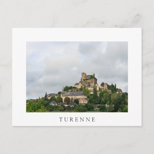 Het dorp Turenne in Frankrijk Briefkaart (Voorkant)