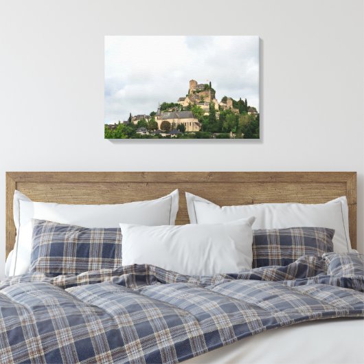 Het dorp Turenne in Frankrijk Canvas Afdruk (Insitu (Slaapkamer))