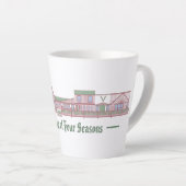 Het dorp van de vier seizoenen latte mok (Rechterhoek)