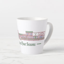 Het dorp van de vier seizoenen latte mok
