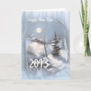 Het dorp van de winter in de Kaart van het