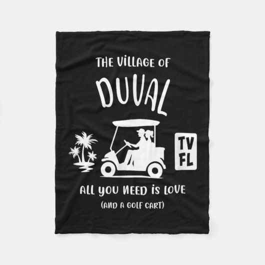 Het dorp van Duval TV FL Golf Cart Design Fleece Deken (Voorkant)
