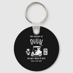 Het dorp van Duval TV FL Golf Cart Design Sleutelhanger