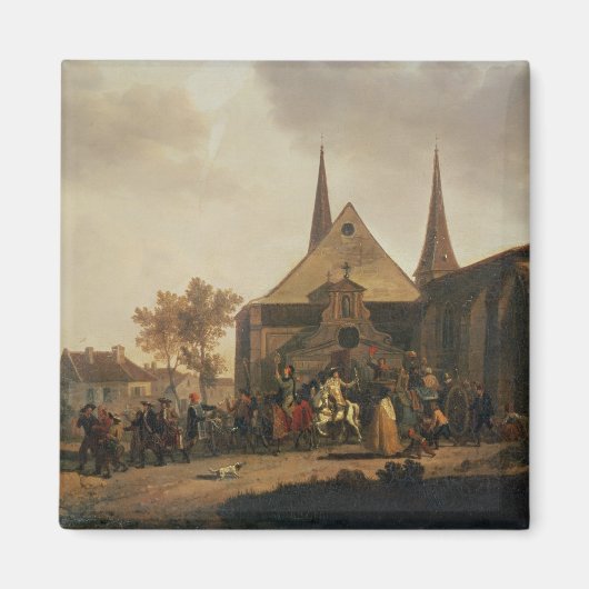 Het dorp van een kerk tijdens de revolutie magneet (Voorkant)