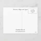 Het Dorp van Kerstmis met Engelen Feestdagenkaart (Achterkant)