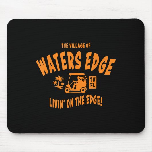 Het dorp Waters Edge Tv Fl golfkar ontwerp Muismat (Voorkant)
