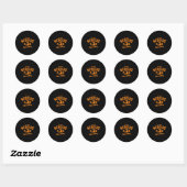 Het dorp Waters Edge Tv Fl golfkar ontwerp  Ronde Sticker (Vel)