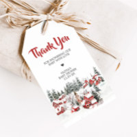 Het Dorp Winter Baby Shower Favor Tags