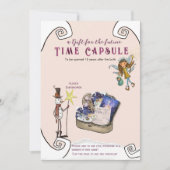 Het Dorp Winter Baby Shower Tijd Capsule Kaart (Voorkant)