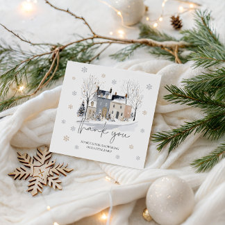 Het Dorp Winter Favor Bedankkaartje Bedankjes Labels
