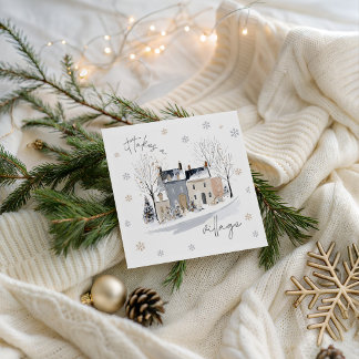 Het Dorp Winter Papieren Servetten