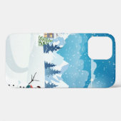 Het dorpswinterlandschap met sneeuw bedekt Case-Mate iPhone case (Achterkant (horizontaal))