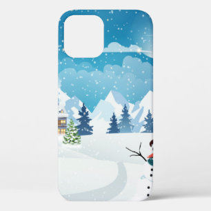 Het dorpswinterlandschap met sneeuw bedekt Case-Mate iPhone case