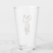 Het dorstige man glas (Achterkant)
