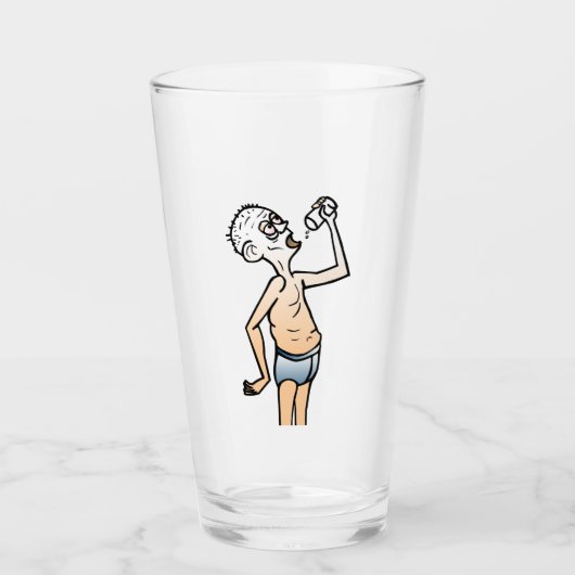 Het dorstige man glas (Voorkant)