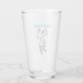 Het dorstige man glas (Achterkant)
