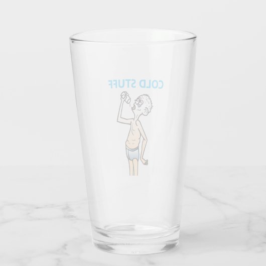 Het dorstige man glas (Achterkant)