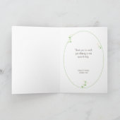 Het douane Geïllustreerde Huwelijk van het Portret Bedankkaart (Binnen)