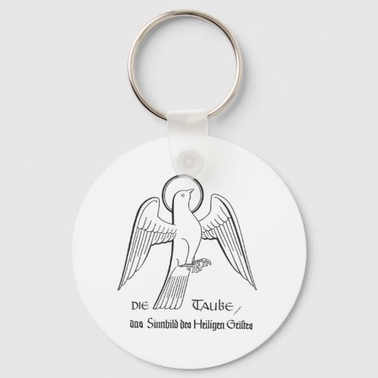 Het dove-het symbool van de Heilige Geest Sleutelhanger (Voorkant)