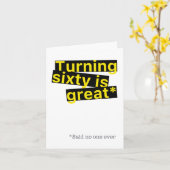 Het draaien 60 is GREAT (haha!) Wenskaart van de D Kaart (Gele Bloem)